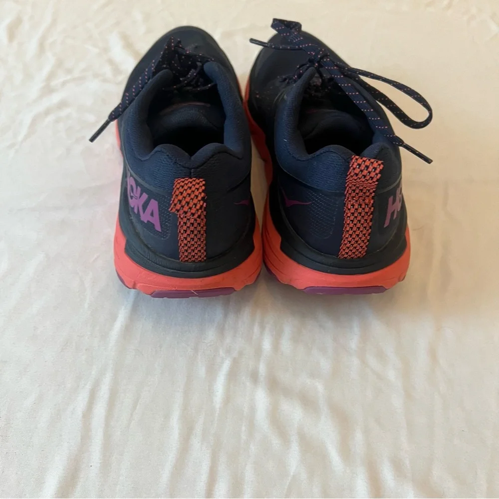Hoka One One Challenger ATR Trail Running Shoes Women’s US 8B Gray Coral Purple